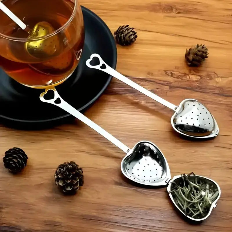 Heart-Shaped Stainless Steel Tea Strainer, Chai Infuser